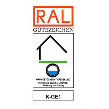 RAL Gütezeichen - Grundstückentwässerung - K-GE1
